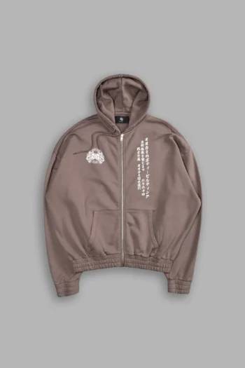 Our Zone "Chambers" Zip Hoodie in Mojave Brown