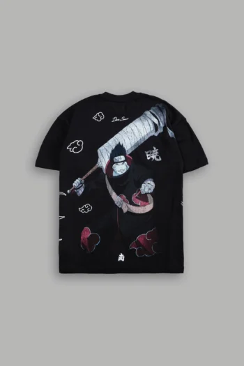 Kisame Akatsuki "Side By Side" Oversized Tee in Black