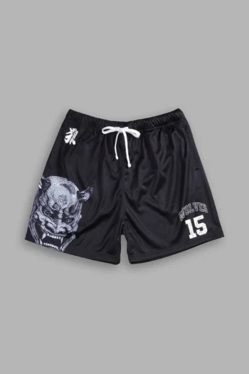 HANNYA MESH SHORTS IN BLACK