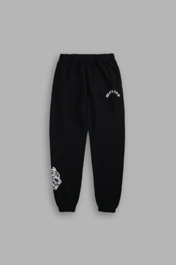 Chopper Wolf Post Lounge Sweats in Black