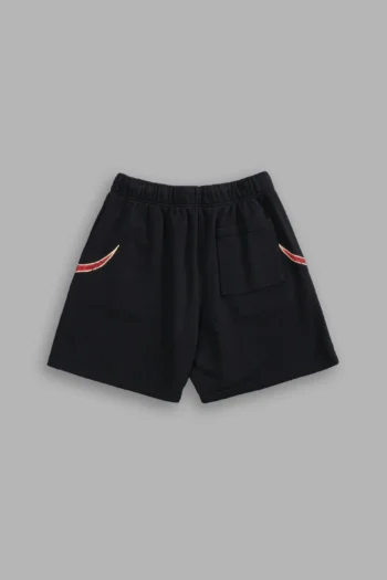 MEMPO OVERSIZED POST LOUNGE SWEAT SHORTS IN BLACK